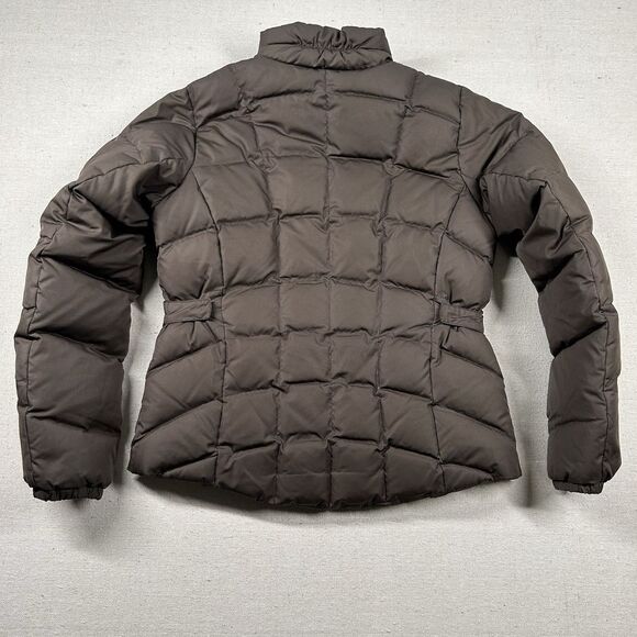 Eddie Bauer Puffer Jacket Womens Sm eb650 Down Bubble Full Zip‎ Brown - Picture 2 of 10
